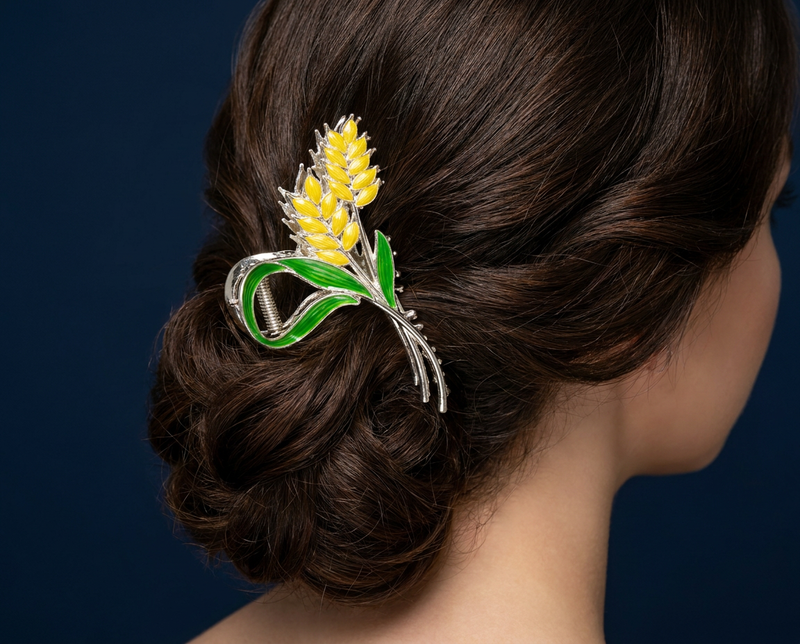 Golden Wheat Hair Claw Clip