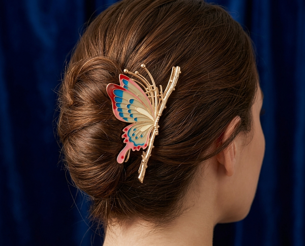 Enamel butterfly hair claw clip from Desire Jewellery
