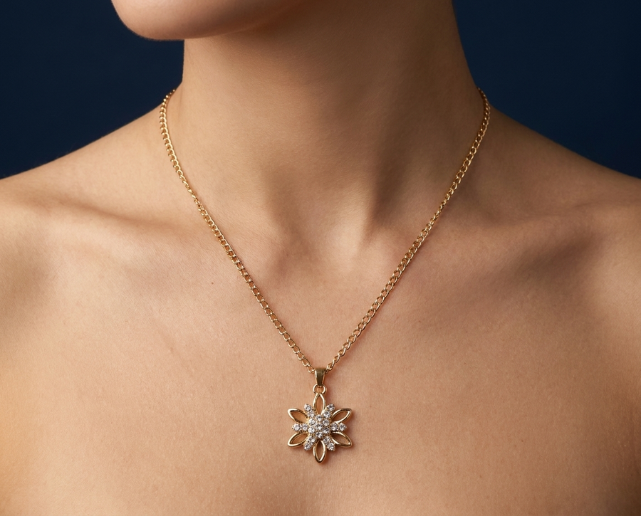 Starflower 4-piece gold-tone jewellery set by Desire Jewellery